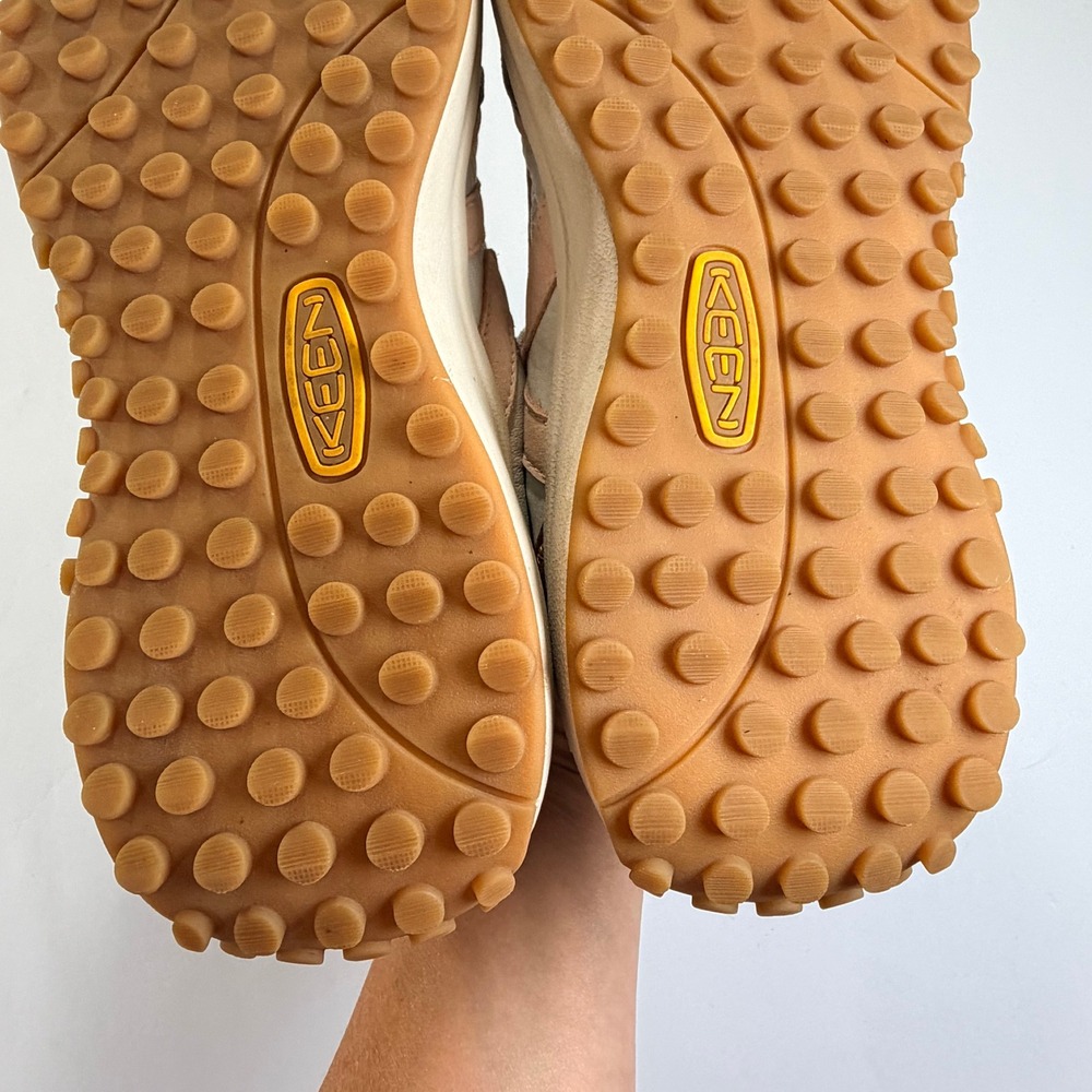 Keen K586 Trail Sneaker Womens 9.5 Pink Cream Brown Leather Walking Shoes - Picture 5 of 11